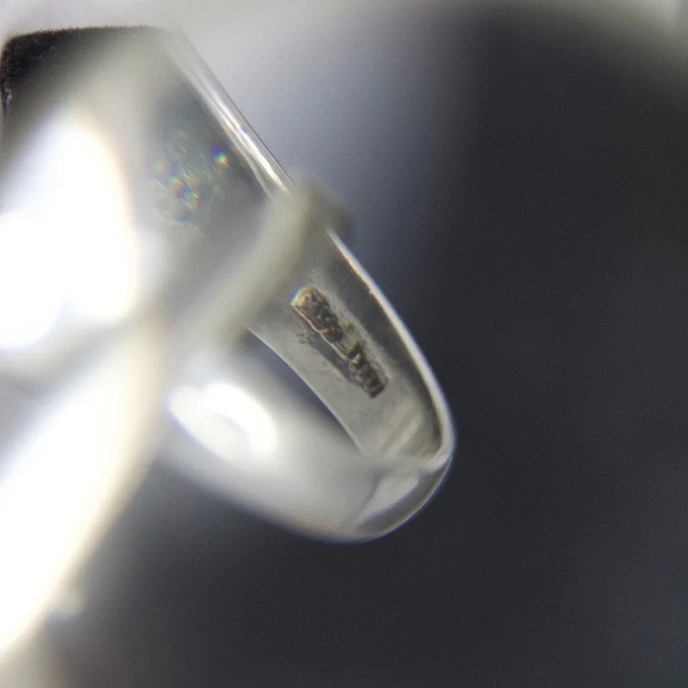 Sterling Silver Skull Signet Ring Hexagon Biker Gothic Band Sz 9.5